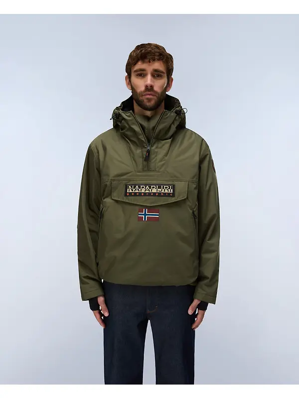 Napapijri Men's Rainforest Next Winter Anorak Jacket - Olive Night Image 4