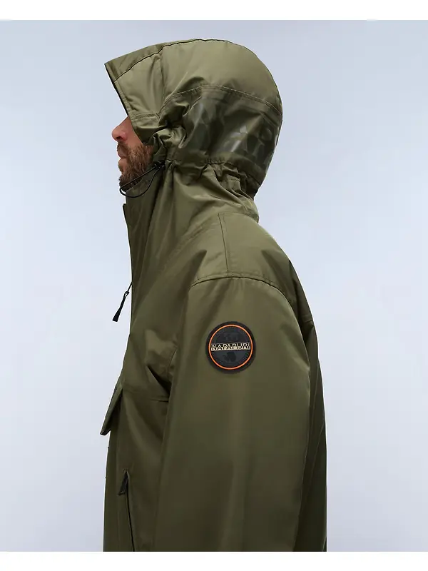 Napapijri Men's Rainforest Next Winter Anorak Jacket - Olive Night Image 8