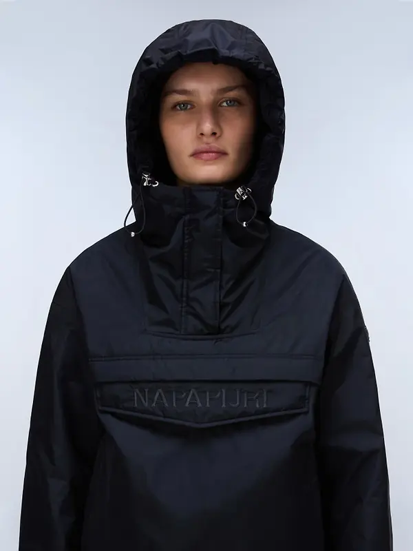 Napapijri Women's Rainforest Optique Anorak Jacket - Black Antracite Image 2