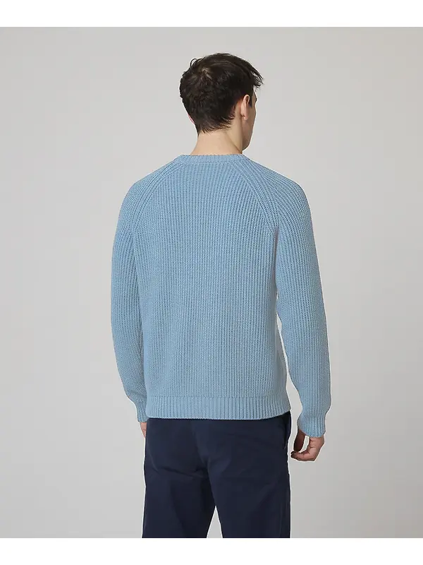 Peregrine Men's Harry Cotton Jumper - Ocean Image 4
