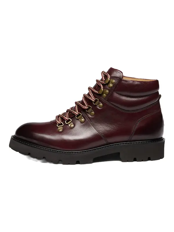 Oliver Sweeney Men's Camerton Calf Leather Hiker Boots - Burgundy Image 1