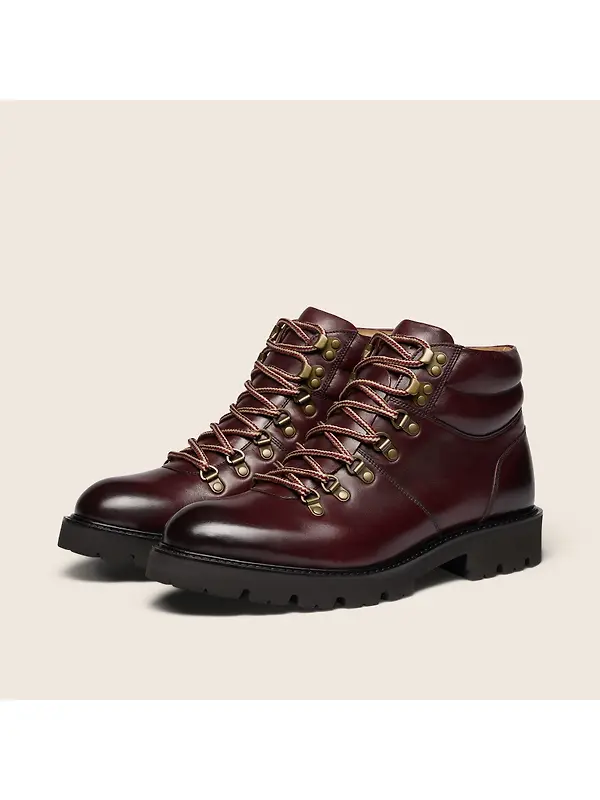 Oliver Sweeney Men's Camerton Calf Leather Hiker Boots - Burgundy Image 2