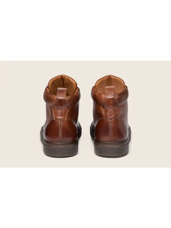 Oliver Sweeney Men's Defeza Hand-Finished Calf Leather Retro Trainers - Dark Tan Image 4