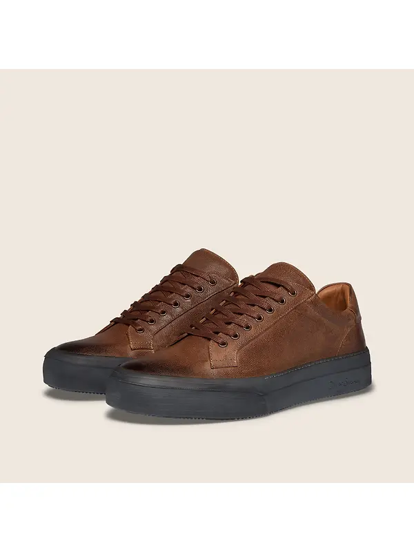 Oliver Sweeney Men's Piodao Grained Calf Leather Cupsole Trainers - Tan Image 2