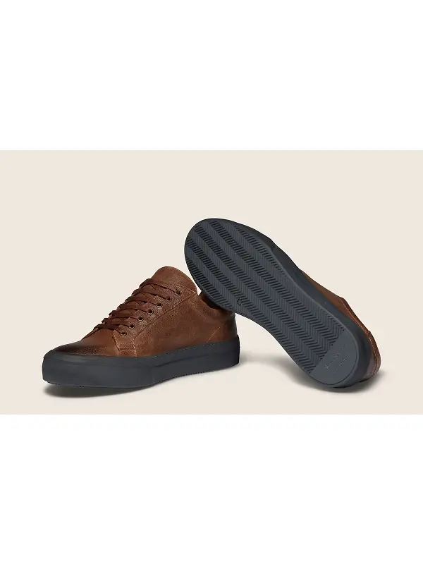 Oliver Sweeney Men's Piodao Grained Calf Leather Cupsole Trainers - Tan Image 3