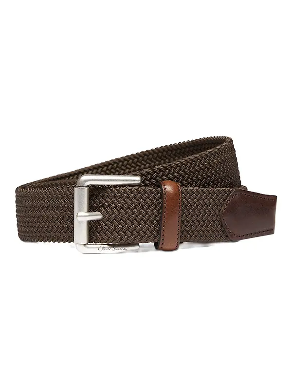Oliver Sweeney Men's Sorico Woven Belt - Brown Image 1