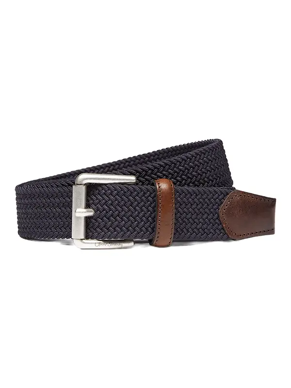 Oliver Sweeney Men's Sorico Woven Belt - Navy Image 1