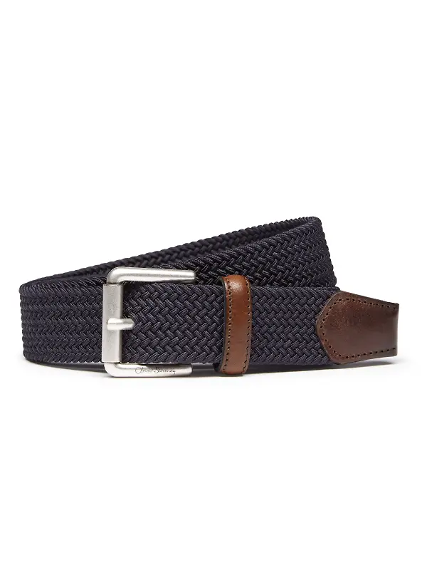 Oliver Sweeney Men's Sorico Woven Belt - Navy Image 2