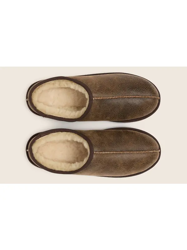 Oliver Sweeney Men's Yaxley Shearling Mule Slippers - Brown Image 3