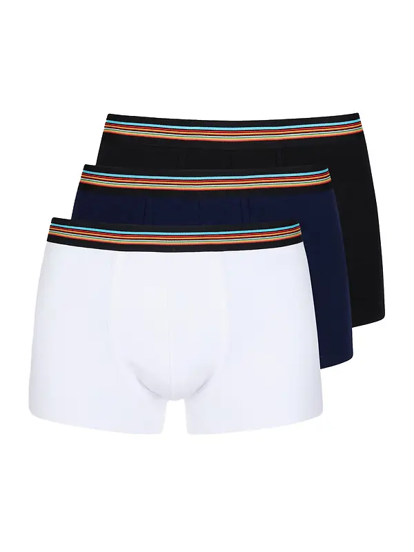 Paul Smith Men's 3 Pack Signature Stripe Waistband Boxer Briefs - Tri-Colour Image 1