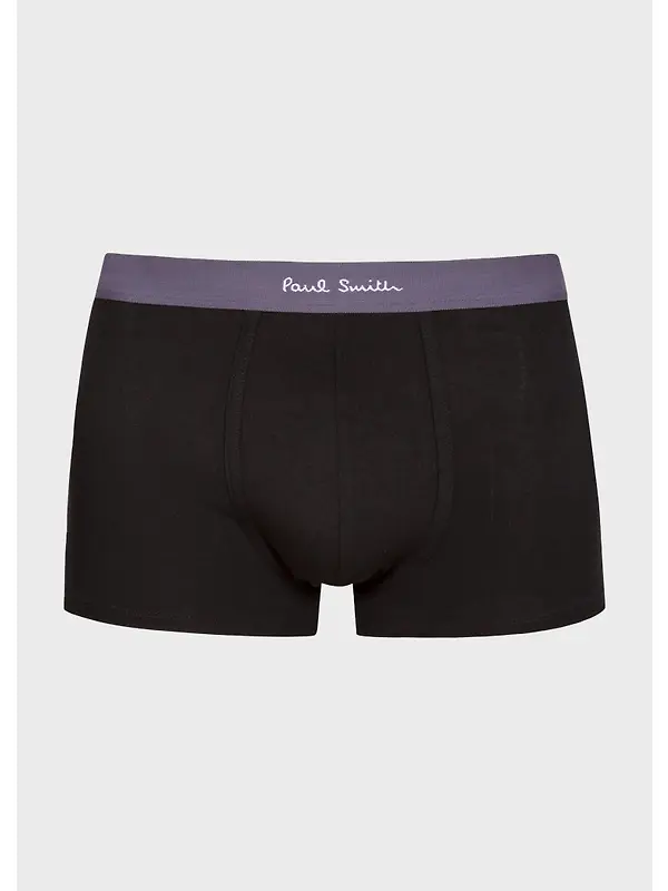 Paul Smith Men's 5 Pack Signature Stripe Mixed Organic-Cotton Boxer Briefs - Black Image 6