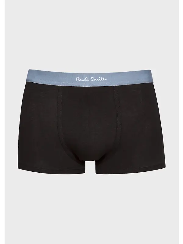 Paul Smith Men's 5 Pack Signature Stripe Mixed Organic-Cotton Boxer Briefs - Black Image 7