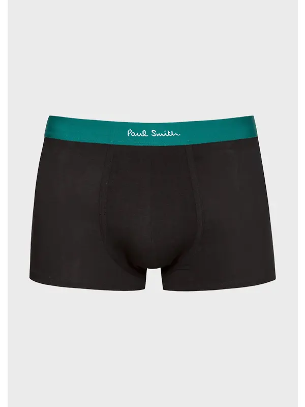 Paul Smith Men's 5 Pack Signature Stripe Mixed Organic-Cotton Boxer Briefs - Black Image 8