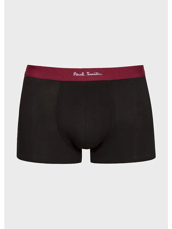 Paul Smith Men's 5 Pack Signature Stripe Mixed Organic-Cotton Boxer Briefs - Black Image 9