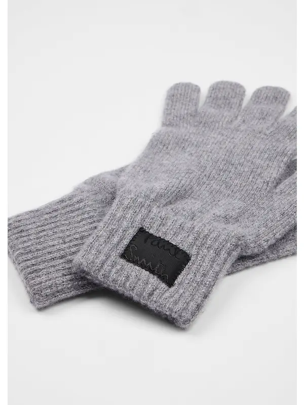 Paul Smith Men's Cashmere-Blend Gloves - Slate Image 3