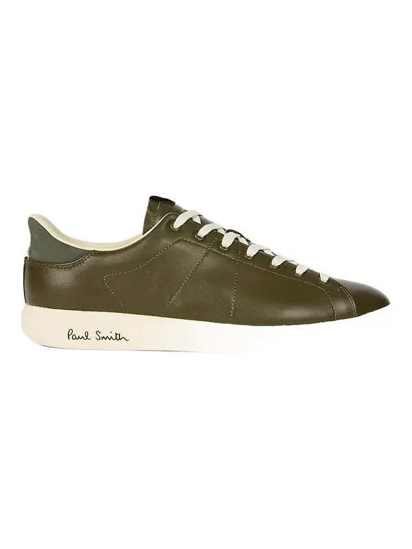 Paul Smith Men's Chip Trainers - Khaki Leather Image 1