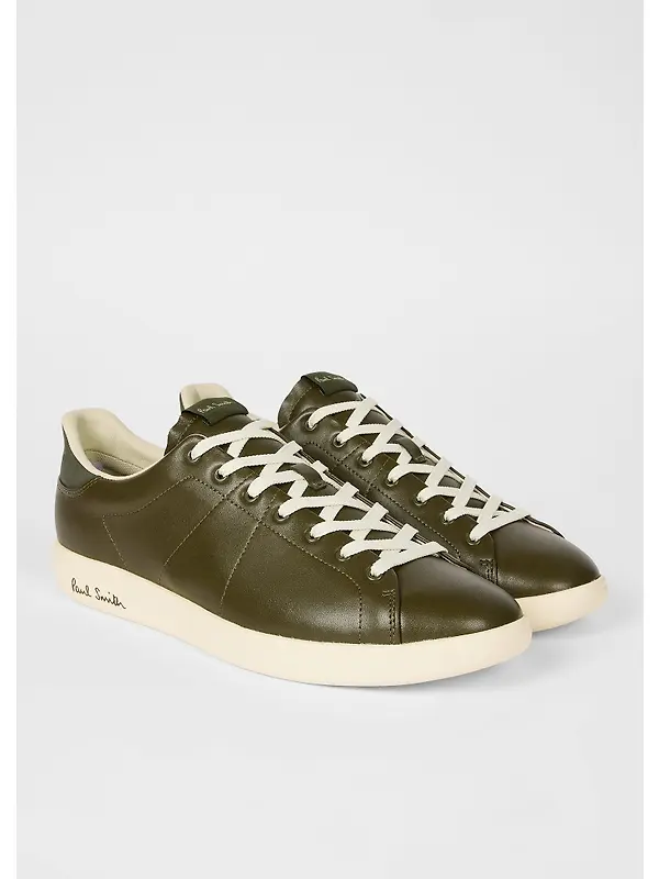 Paul Smith Men's Chip Trainers - Khaki Leather Image 4