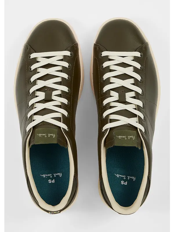 Paul Smith Men's Chip Trainers - Khaki Leather Image 5