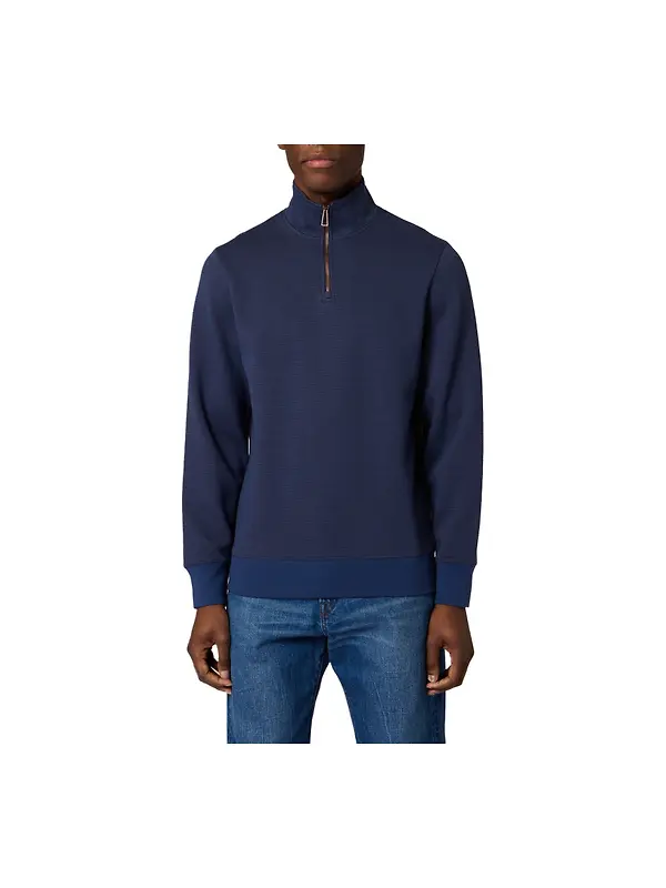 Paul Smith Men's Classic Half Zip Top - Indigo Image 1