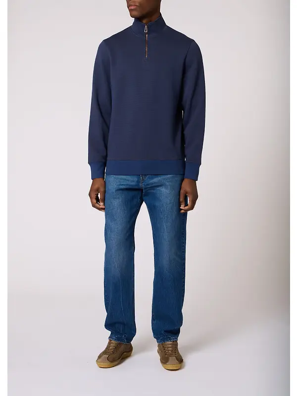 Paul Smith Men's Classic Half Zip Top - Indigo Image 3