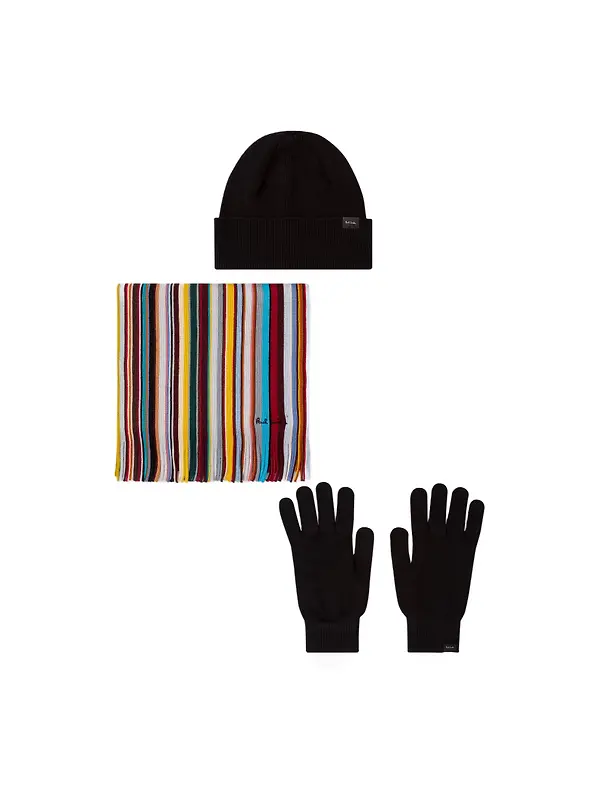 Paul Smith Men's Hat Glove Scarf Gift Set - Black Image 1