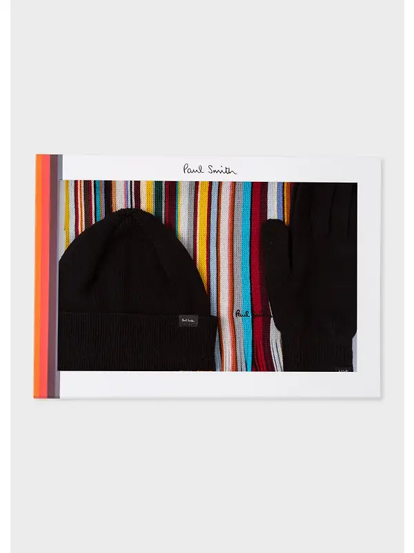 Paul Smith Men's Hat Glove Scarf Gift Set - Black Image 2