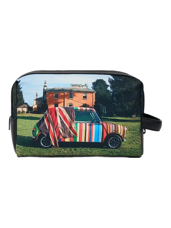 Paul Smith Men's 'Mini at Langar Hall' Washbag - Black Image 1