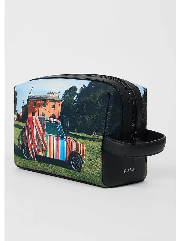 Paul Smith Men's 'Mini at Langar Hall' Washbag - Black Image 2