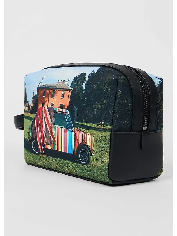 Paul Smith Men's 'Mini at Langar Hall' Washbag - Black Image 3