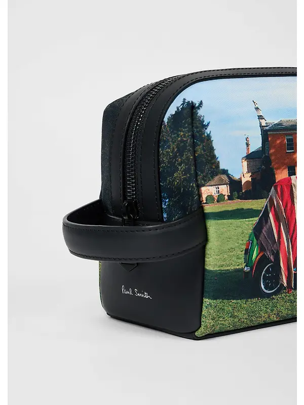 Paul Smith Men's 'Mini at Langar Hall' Washbag - Black Image 4