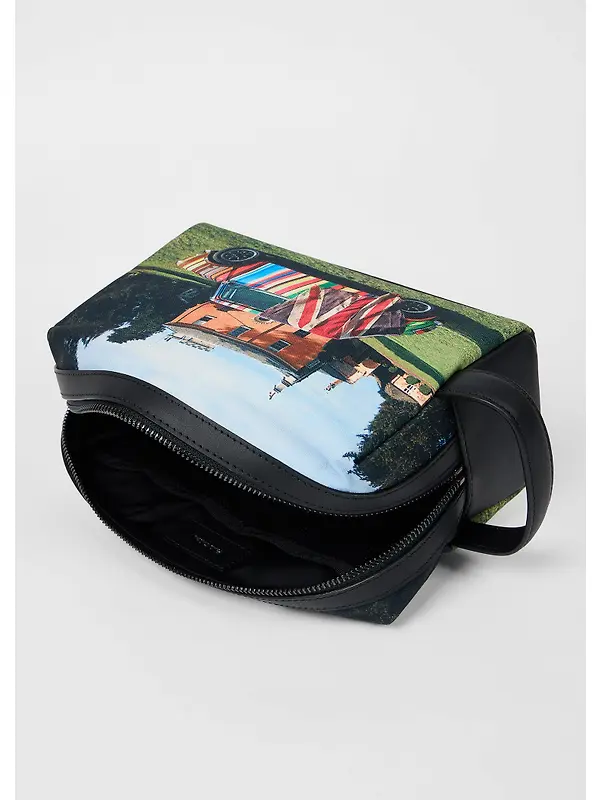 Paul Smith Men's 'Mini at Langar Hall' Washbag - Black Image 6
