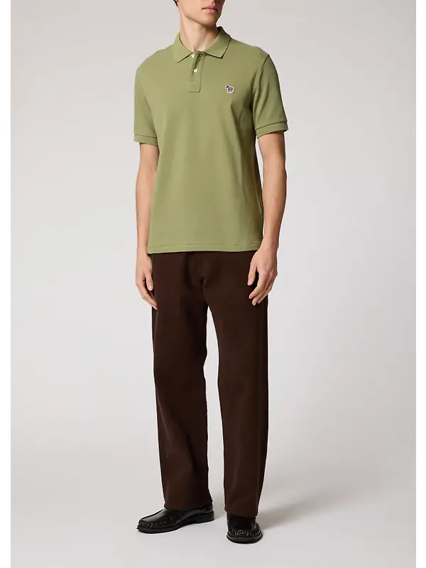 Paul Smith Men's Organic Cotton Zebra Polo Shirt - Light Greyish Green Image 2