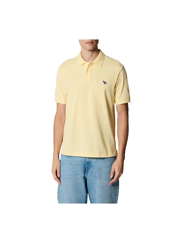 Paul Smith Men's Organic Cotton Zebra Polo Shirt - Pale Yellow Image 1