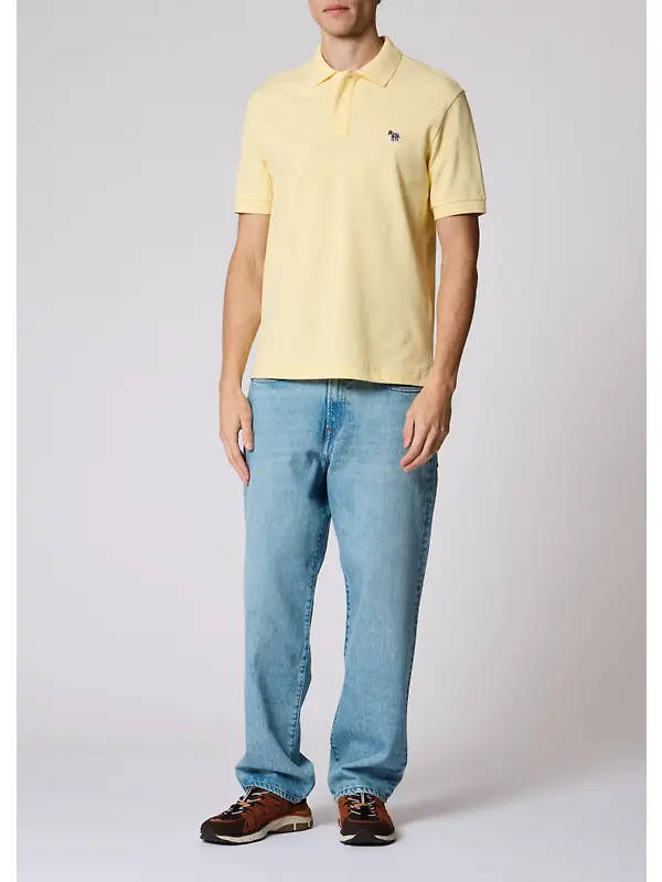 Paul Smith Men's Organic Cotton Zebra Polo Shirt - Pale Yellow Image 2