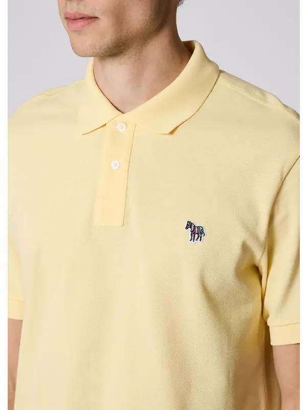 Paul Smith Men's Organic Cotton Zebra Polo Shirt - Pale Yellow Image 4