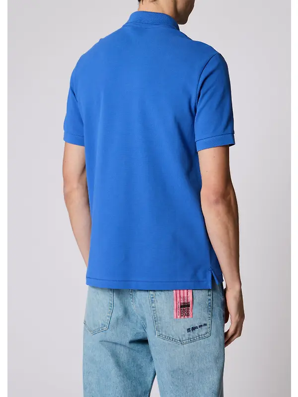Paul Smith Men's Organic Cotton Zebra Polo Shirt - Mid Blue Image 3