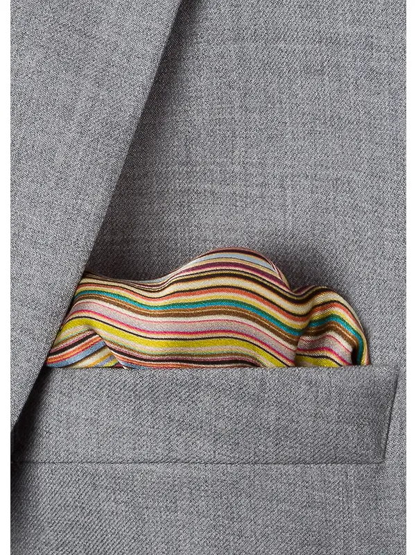 Paul Smith Men's Pocket Square - Signature Stripe Image 2