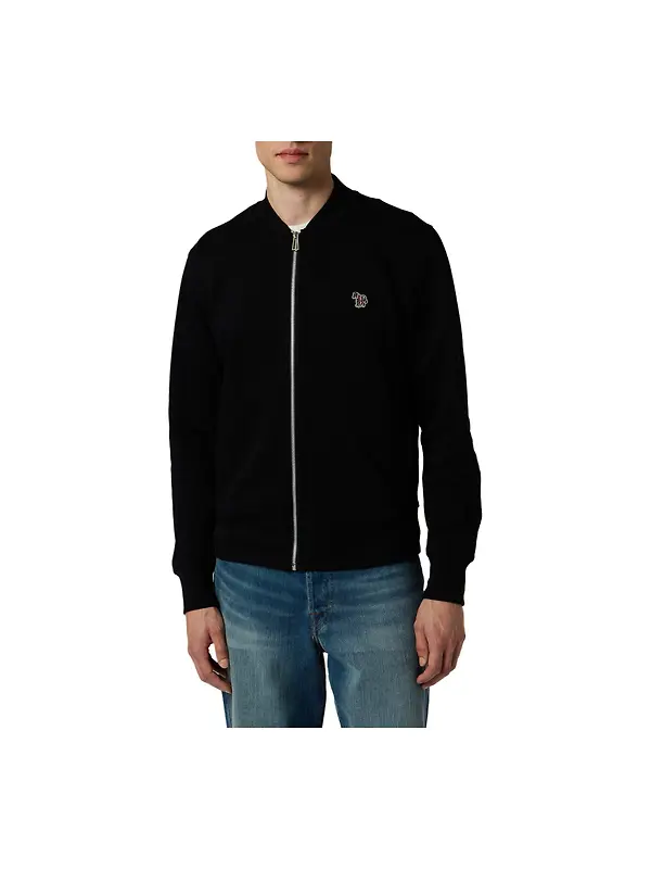 Paul Smith Men's Reg Fit Zebra Zip Bomber Jacket - Black Image 1