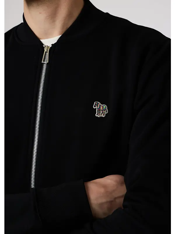Paul Smith Men's Reg Fit Zebra Zip Bomber Jacket - Black Image 4