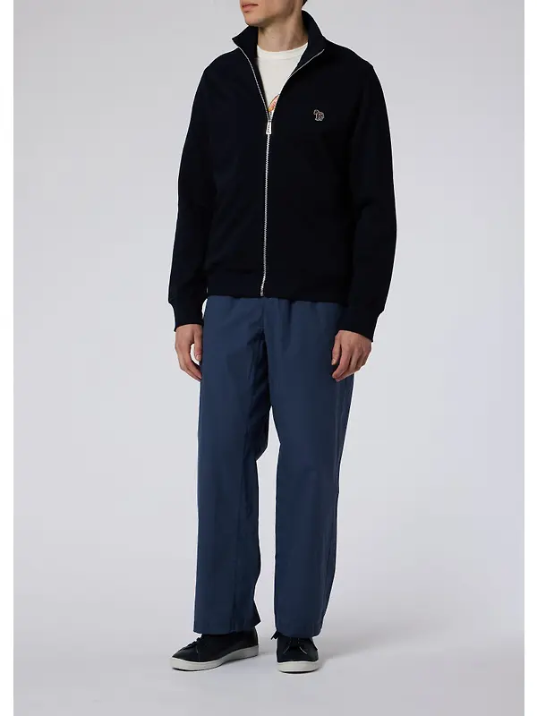 Paul Smith Men's Reg Fit Zebra Zip Top - Navy Image 3