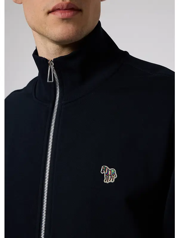 Paul Smith Men's Reg Fit Zebra Zip Top - Navy Image 4