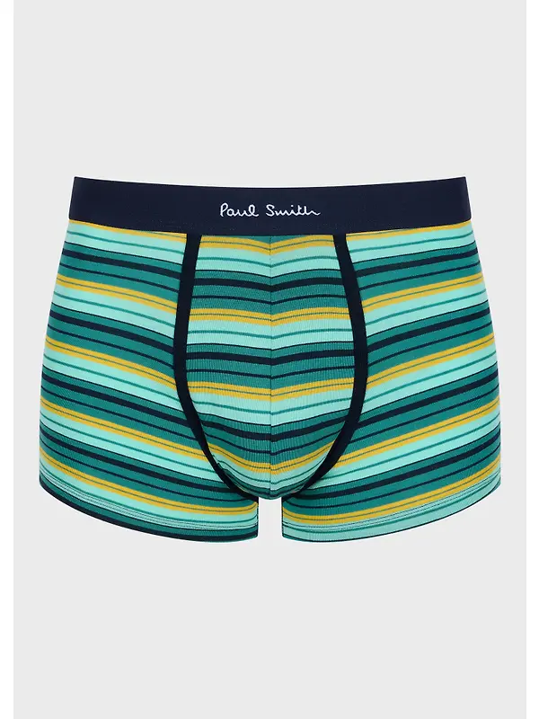 Paul Smith Men's Stripe/Plain Trunks 5 Pack - Mixed Image 8
