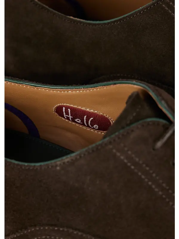 Paul Smith Men's Timothy Derby Shoes - Dark Brown Suede Image 3
