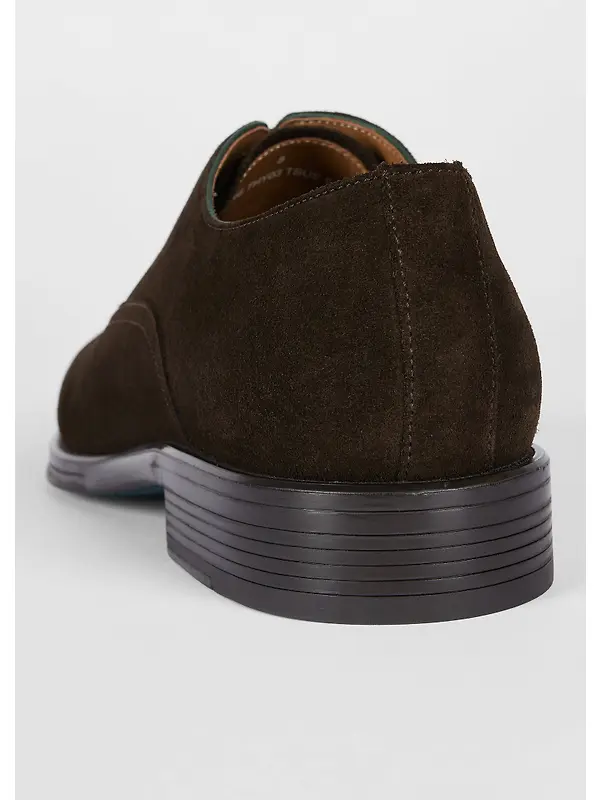 Paul Smith Men's Timothy Derby Shoes - Dark Brown Suede Image 6