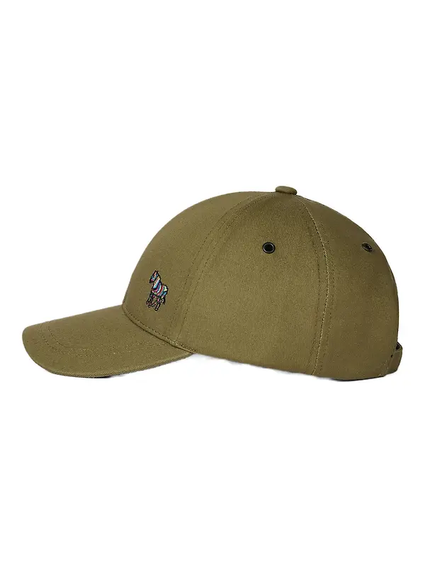 Paul Smith Men's Zebra Baseball Cap - Military Green Image 1