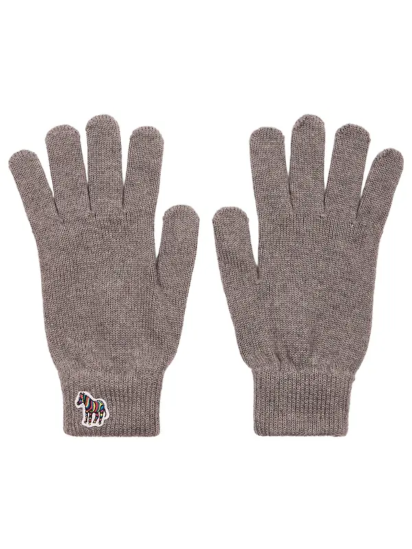 Paul Smith Men's Zebra Logo Wool Gloves - Slate Image 1
