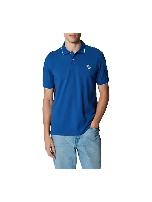 Paul Smith Men's Zebra Reg Fit Polo Shirt - Cobalt Blue Image 1