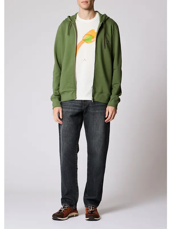 Paul Smith Men's Zebra Reg Fit Zip Hoody - Green Image 2