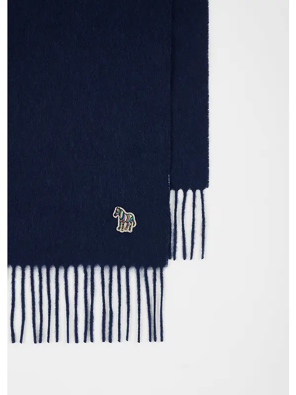 Paul Smith Men's Zebra Scarf - Navy Image 2