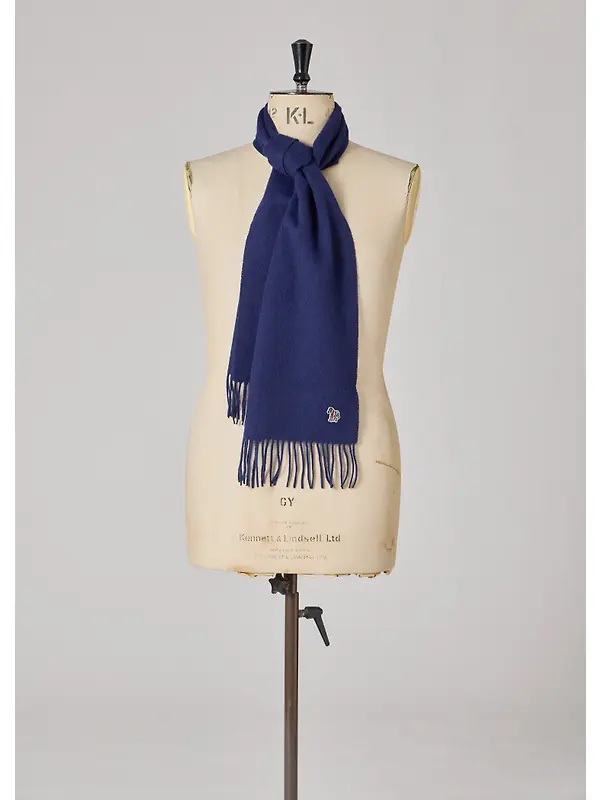 Paul Smith Men's Zebra Scarf - Navy Image 5